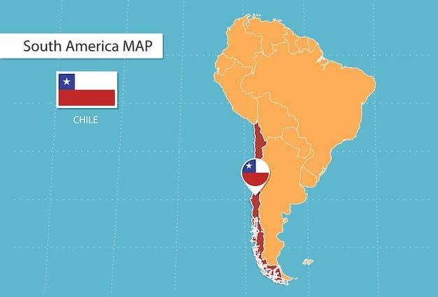 Chile location in South America